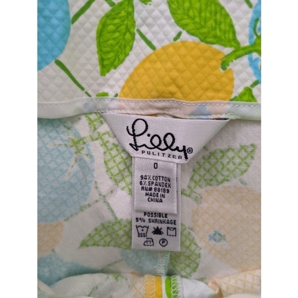 🆕 Lilly Pulitzer Millicent Capri in White Citron - Picture 5 of 5